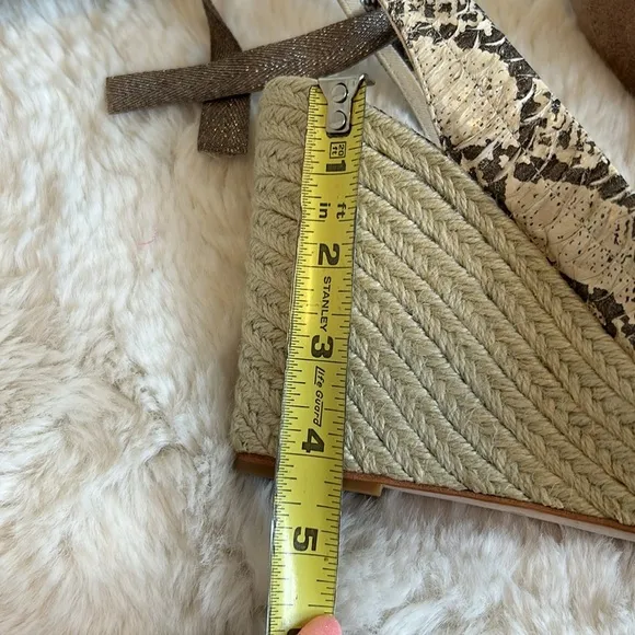 Coach Maritza Snake Espadrille Wedge Sandals