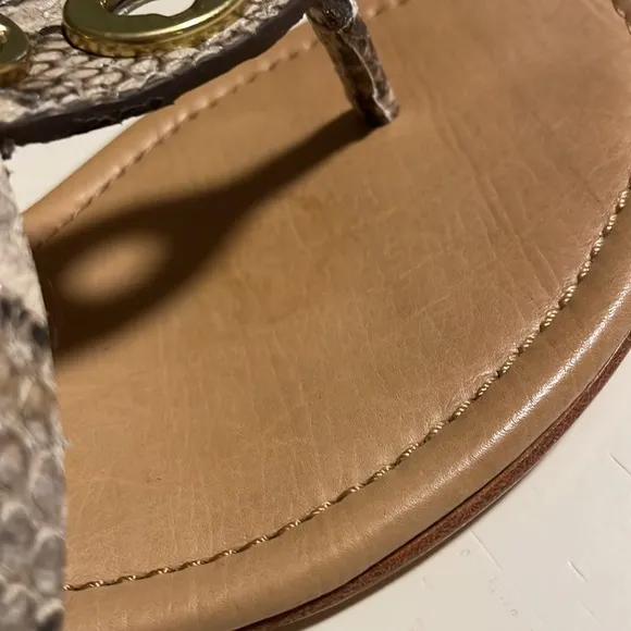 Coach printed python Vicky sandals size 7 worn once