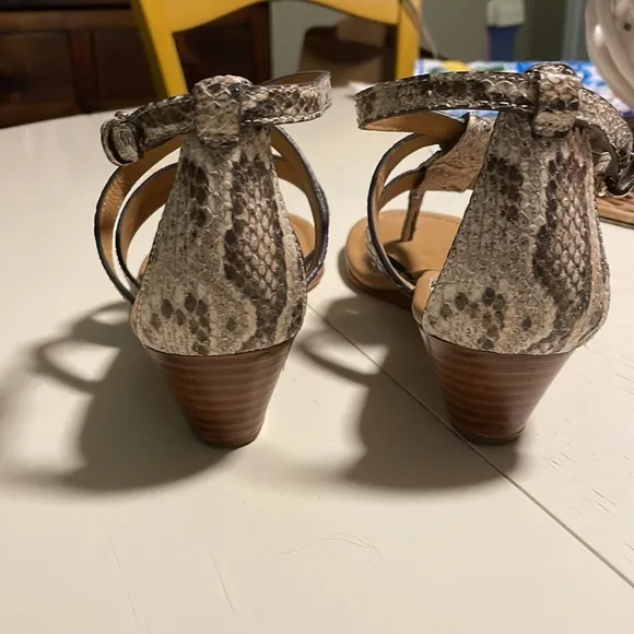 Coach printed python Vicky sandals size 7 worn once