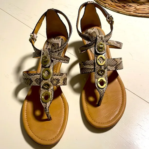 Coach printed python Vicky sandals size 7 worn once