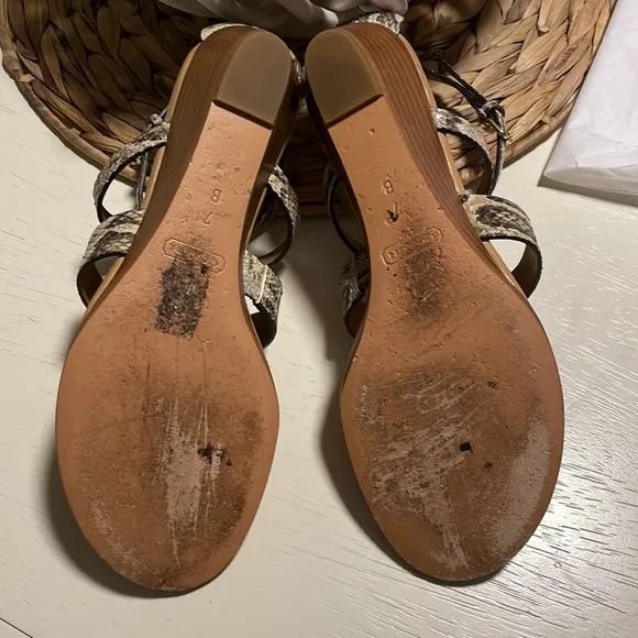 Coach printed python Vicky sandals size 7 worn once