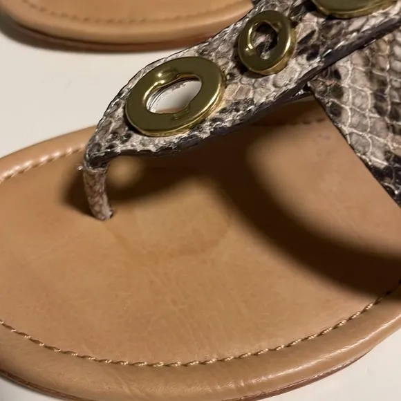 Coach printed python Vicky sandals size 7 worn once