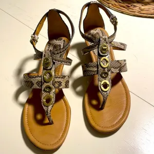 Coach printed python Vicky sandals size 7 worn once