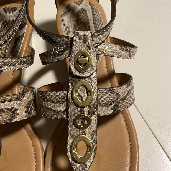 Coach printed python Vicky sandals size 7 worn once