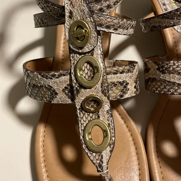 Coach printed python Vicky sandals size 7 worn once