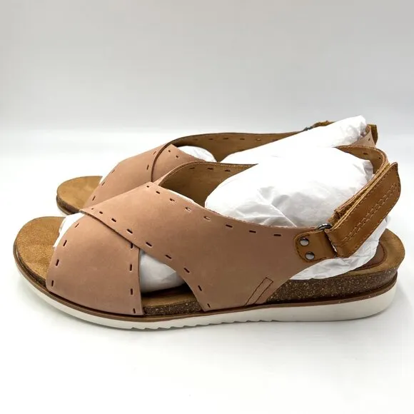 Cobb Hill Womens Size 11 May Sling Brown Leather Comfort Sandals Shoes
