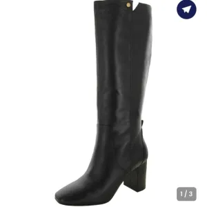 COLE HAAN CHRYSTIE WOMEN’S SZ 11 Black leather HEELED BOOTS. NWT