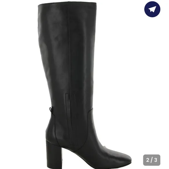 COLE HAAN CHRYSTIE WOMEN’S SZ 11 Black leather HEELED BOOTS. NWT