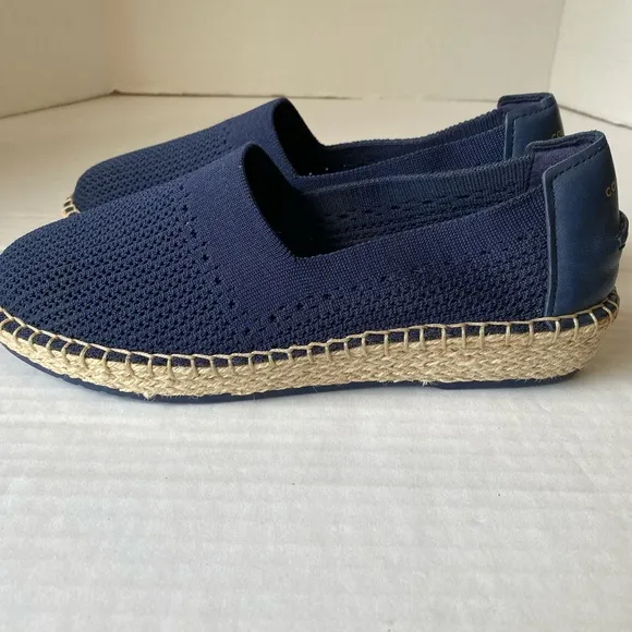 Cole Haan Cloudfeel Espadrille Slip On Shoes Blue Size 7