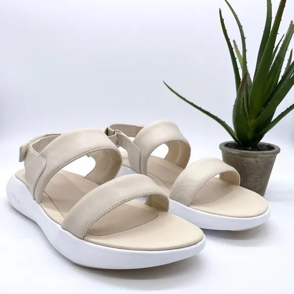 Cole Haan Ella Grand Designer Leather Slingback Sandals