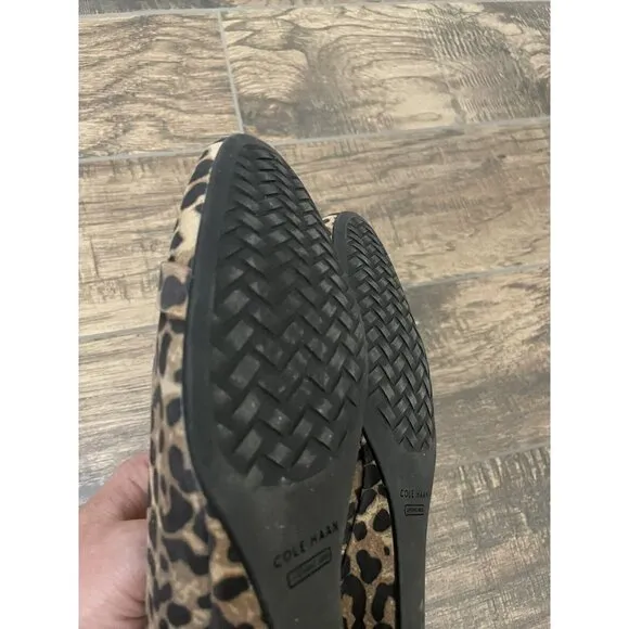 Cole Haan Grand 360 Size 7.5B Malta Animal Print‎ Leopard Wedge Loafer Comfort