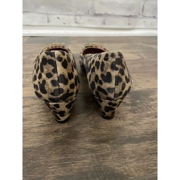 Cole Haan Grand 360 Size 7.5B Malta Animal Print‎ Leopard Wedge Loafer Comfort