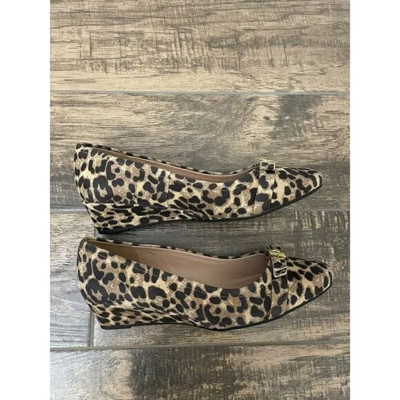 Cole Haan Grand 360 Size 7.5B Malta Animal Print‎ Leopard Wedge Loafer Comfort