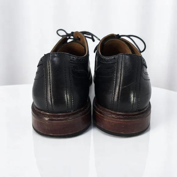 Cole Haan Leather Oxfords Mens 13M Dress Shoes Brogue Black Cap Toe Classic