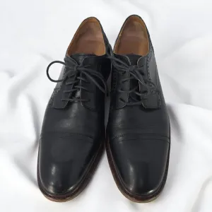 Cole Haan Leather Oxfords Mens 13M Dress Shoes Brogue Black Cap Toe Classic