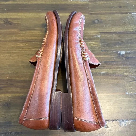 Cole Haan Mens Loafer Dress Shoes Penny Slip On Brown Leather 9 Brazil Stitching