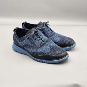 Cole Haan Men's Size 8 US GUC 2.Zerogrand Blue Stitchlite Laser Wing Oxfords