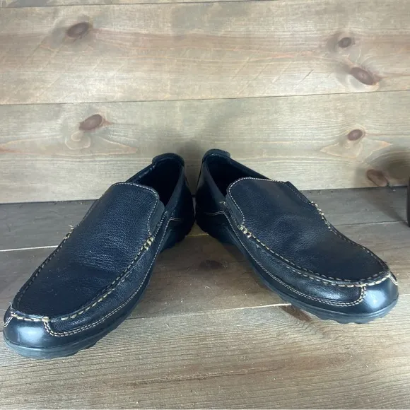 Cole haan Mens size 8.5 shoes black leather comfort slip on loafers