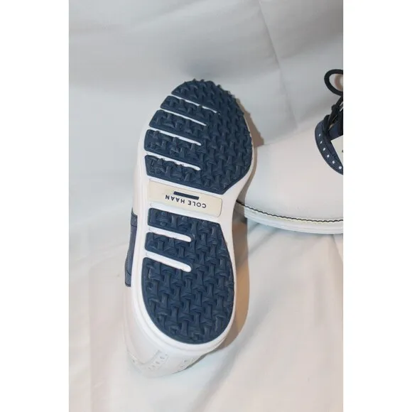 Cole Haan OG Original‎ Grand Saddle Leather Golf Shoes Size 8 White Blue NWOB