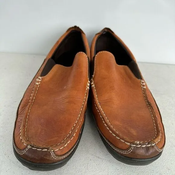 Cole Haan Slip On Shoes Mens Loafers Size 11 Brown Venitian Leather Style C03559