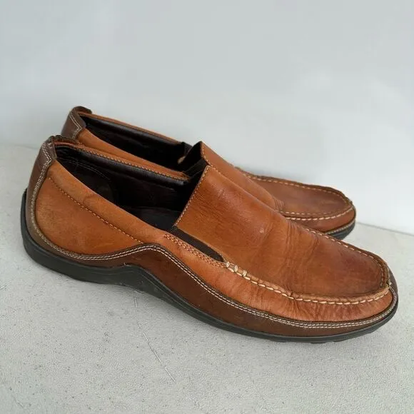 Cole Haan Slip On Shoes Mens Loafers Size 11 Brown Venitian Leather Style C03559