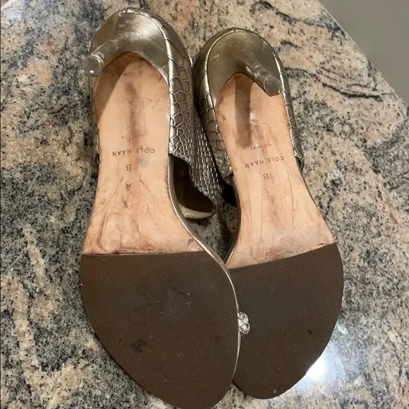 Cole Haan Snake Pattern Leather Sandals