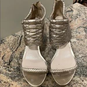 Cole Haan Snake Pattern Leather Sandals