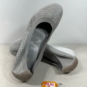 Cole Haan Womens Slip On Flat Shoes Gray Brown Textile Perforated Cushioned 11 B