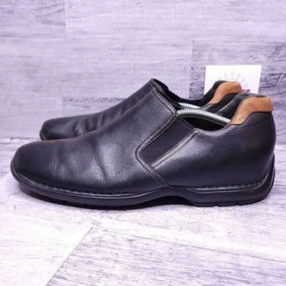 Cole Haan Zeno II Leather Slip on Loafer Black Brown Men's sz 11.5