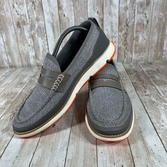 Cole Haan ZERØGRAND stichlite Men's Gray Knit Penny Loafers Comfort‎ Size 10M
