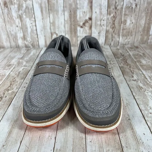 Cole Haan ZERØGRAND stichlite Men's Gray Knit Penny Loafers Comfort‎ Size 10M