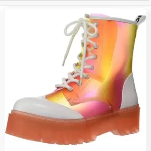 Colorful Jelly Combat Boots