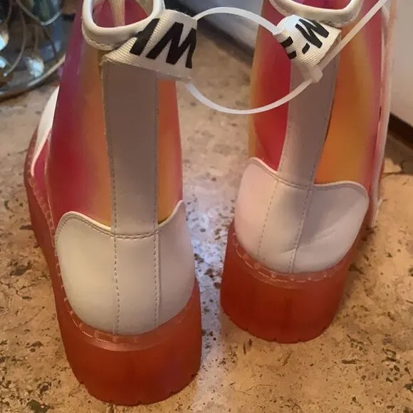 Colorful Jelly Combat Boots