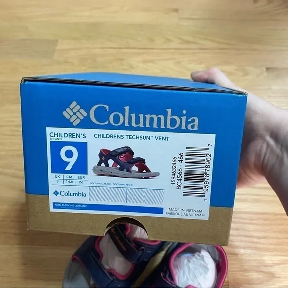 Columbia Techsun Vent Sandals NEW Sz 9 Vent Pink Purple Girls Toddler Open Toe