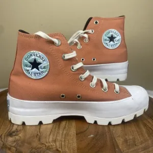 Converse Chuck Taylor AllStar Lugged Love Your Mother Womens Orange Size 8 Shoes
