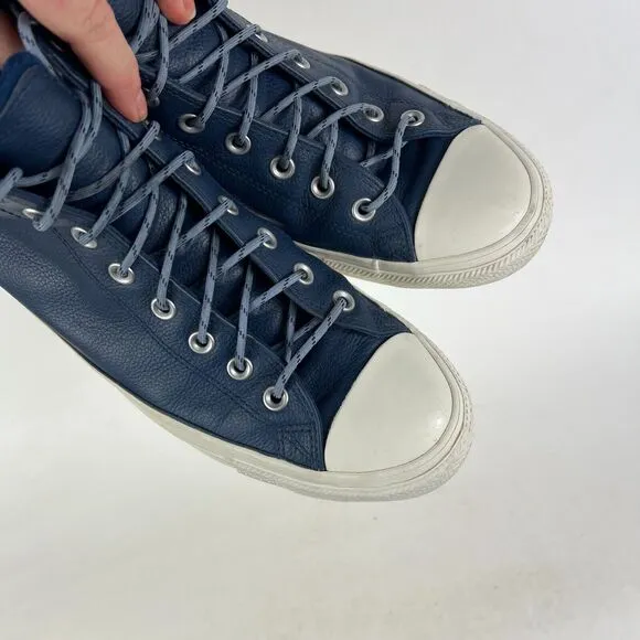 Converse CTAS Hi Limo Sneaker Womens 9 Blue Leather Skateboard Shoes 163338C