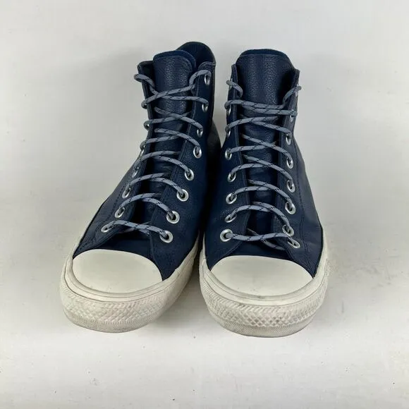 Converse CTAS Hi Limo Sneaker Womens 9 Blue Leather Skateboard Shoes 163338C