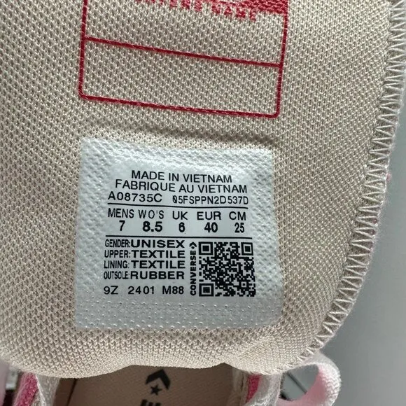 🤩Converse Size 7 Men's Shoes Run Star Hike Pop High Top Sneakers Pink A08735C🤩