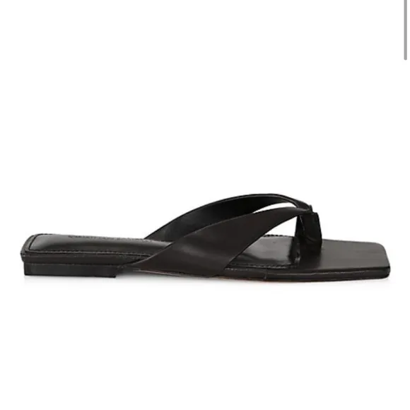 COPY - NWT Jonathan Simkhai black square toe leather sandals