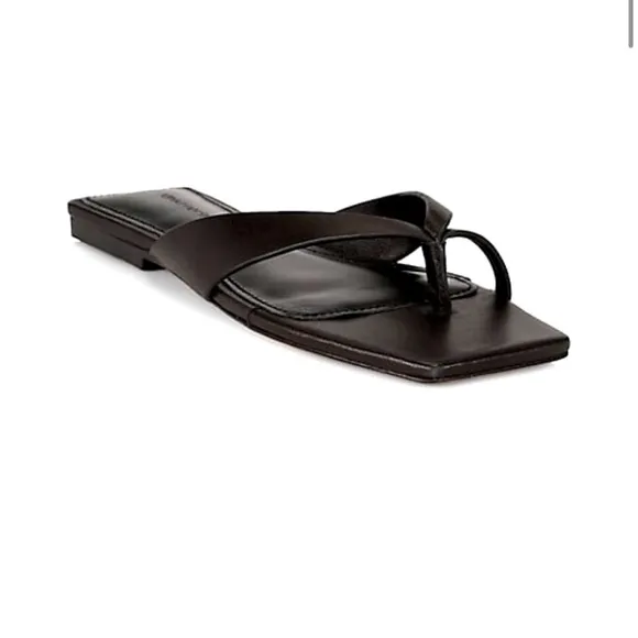 COPY - NWT Jonathan Simkhai black square toe leather sandals