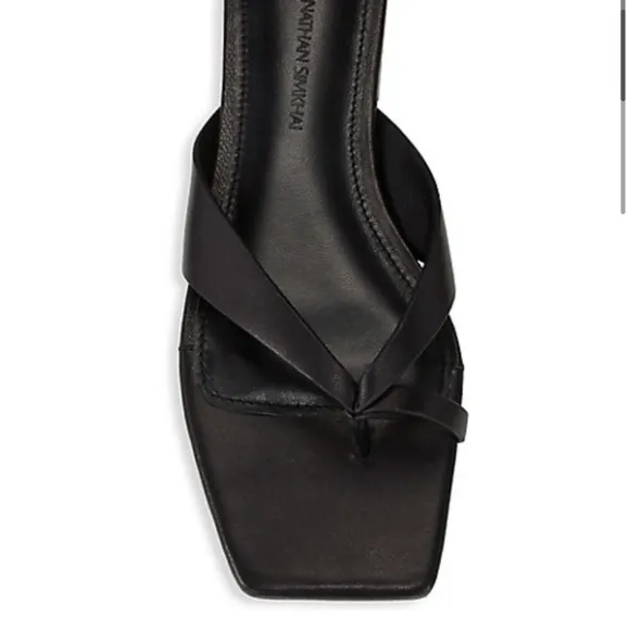 COPY - NWT Jonathan Simkhai black square toe leather sandals