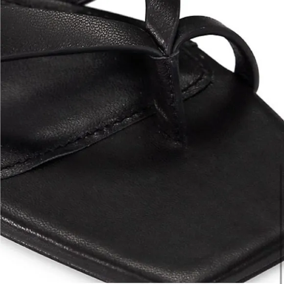 COPY - NWT Jonathan Simkhai black square toe leather sandals