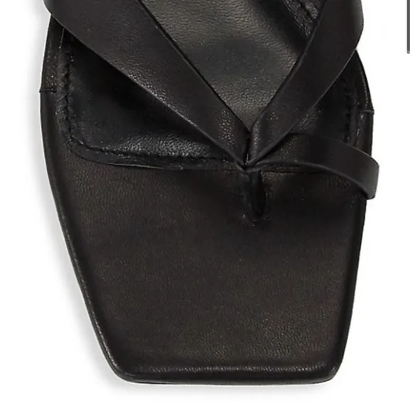 COPY - NWT Jonathan Simkhai black square toe leather sandals