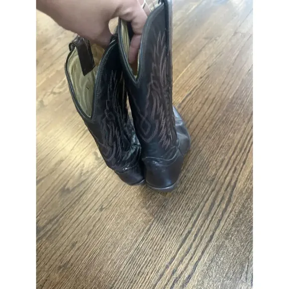 CORRAL BROWN &amp; BRONZE METALLIC LEATHER SNIP TOE COWGIRL BOOTS R2425 WOMENS 7.5M