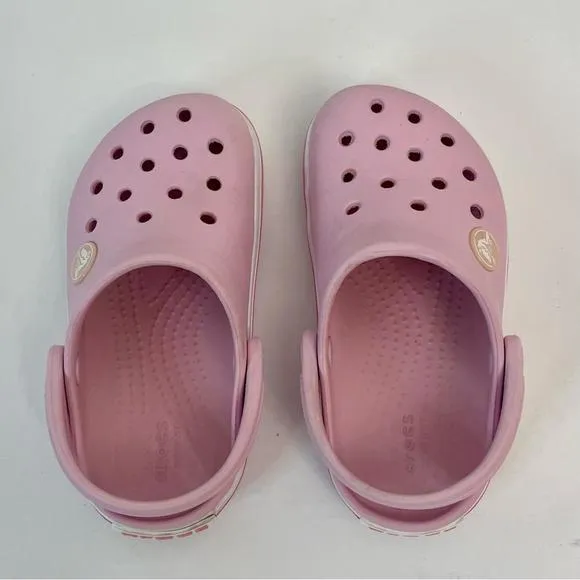 Crocs Children’s Unisex Crocband Clog Sandals Pink Size 8. CROCS