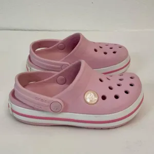Crocs Children’s Unisex Crocband Clog Sandals Pink Size 8. CROCS