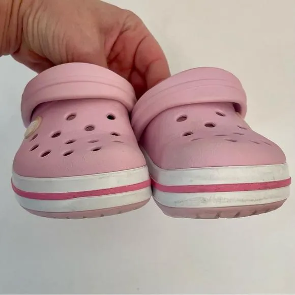 Crocs Children’s Unisex Crocband Clog Sandals Pink Size 8. CROCS