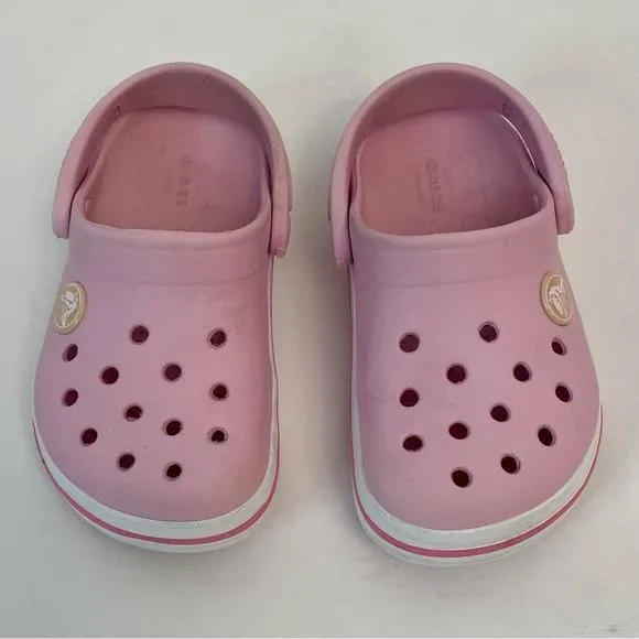 Crocs Children’s Unisex Crocband Clog Sandals Pink Size 8. CROCS