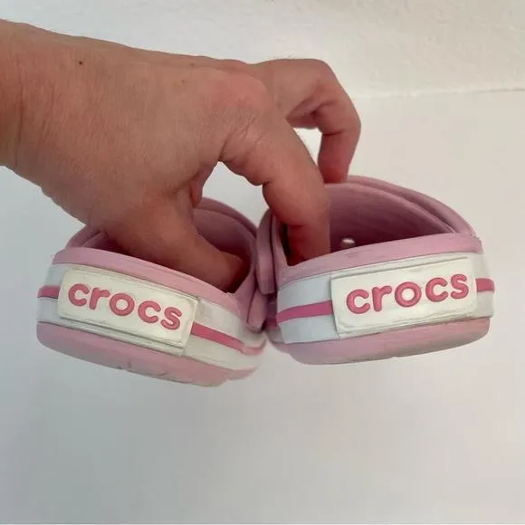 Crocs Children’s Unisex Crocband Clog Sandals Pink Size 8. CROCS