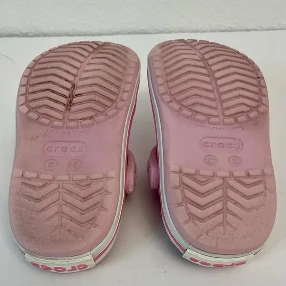 Crocs Children’s Unisex Crocband Clog Sandals Pink Size 8. CROCS